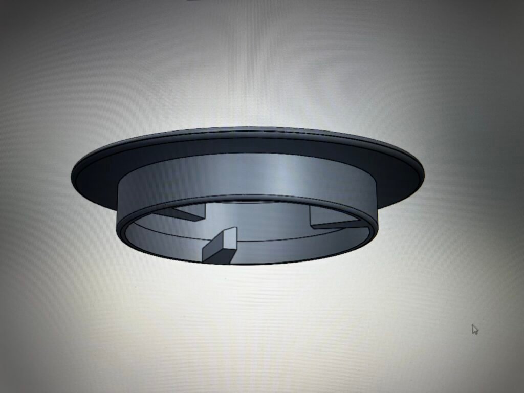 Mâchoire de winch 28067 imprimée en 3D, vue de dessus